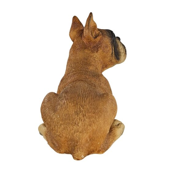 Vintage Classic Stone Critters Boxer Dog Lying Down Resin Figurine UDC 1984 - Picture 4 of 10